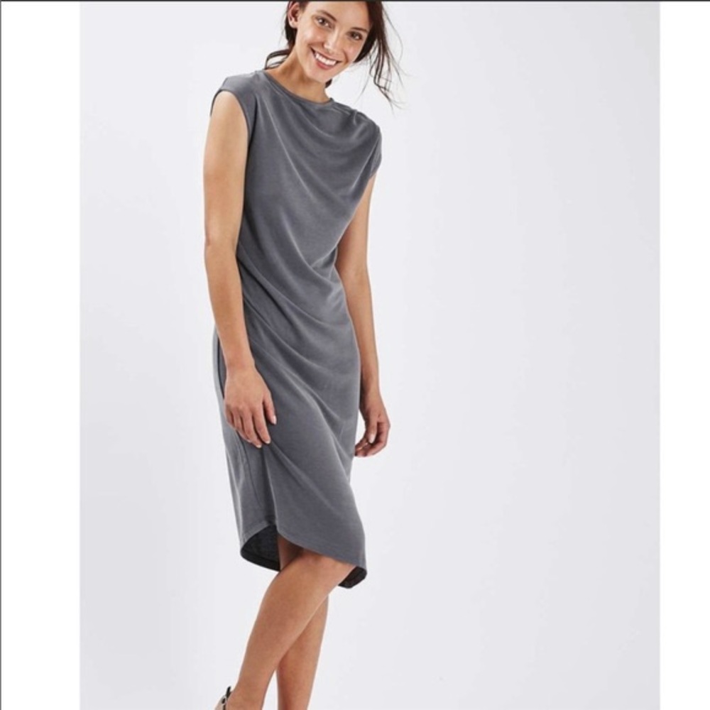Topshop asymmetrical midi dress